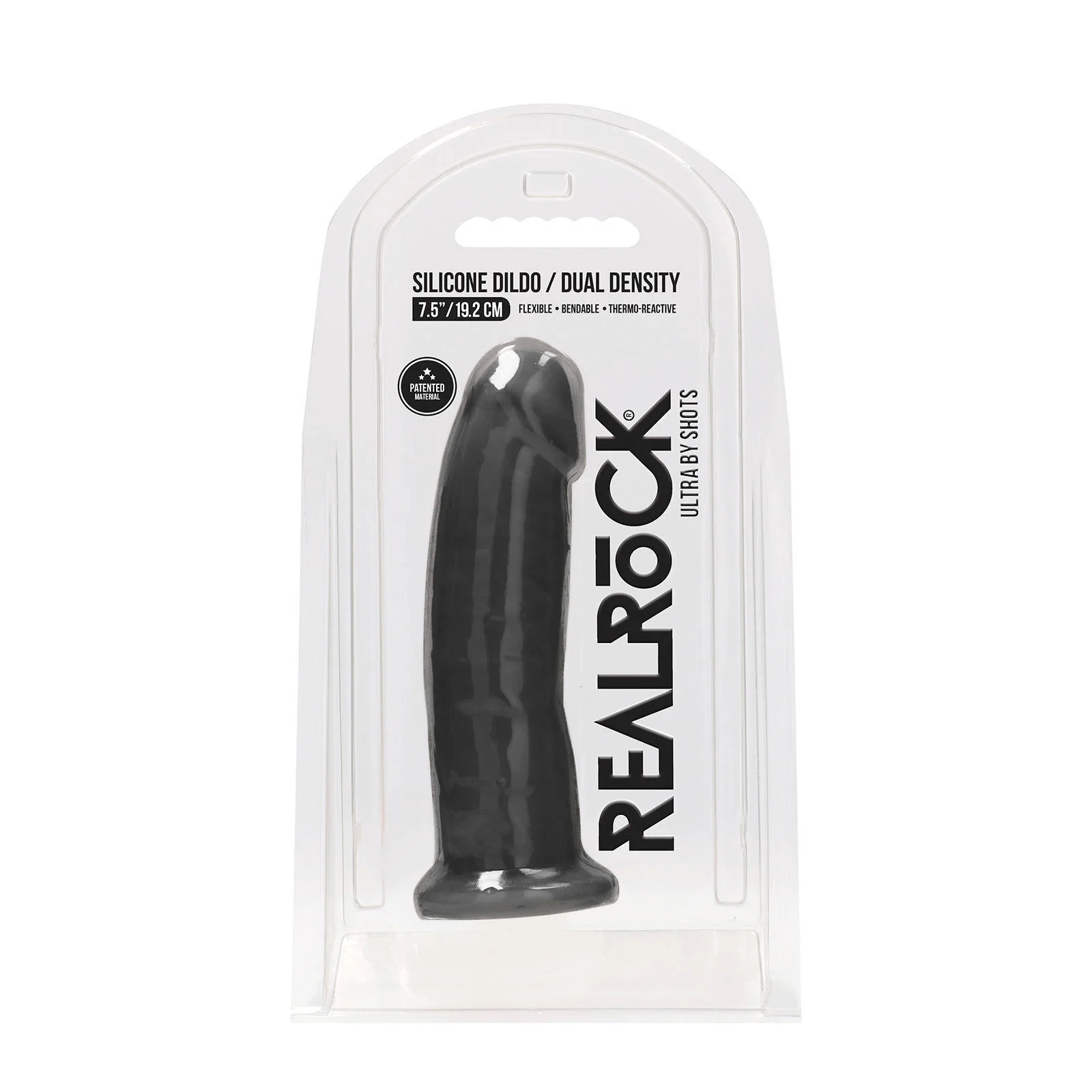RealRock Realistische Siliconen Dildo - 19,2 cm - Zwart