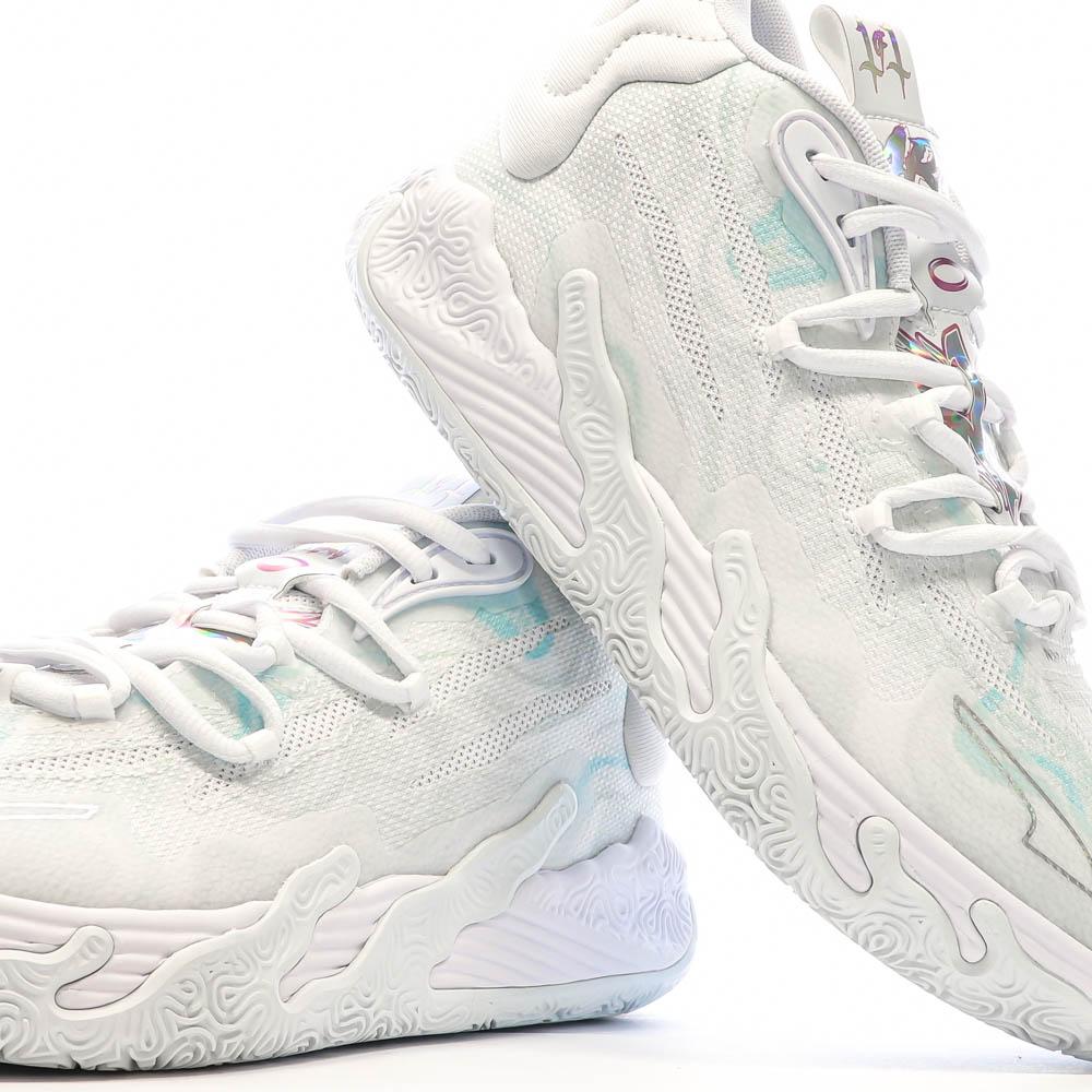 Puma Chaussures de basket Blanches Garçon/Fille Puma Mb.03 Iridescent