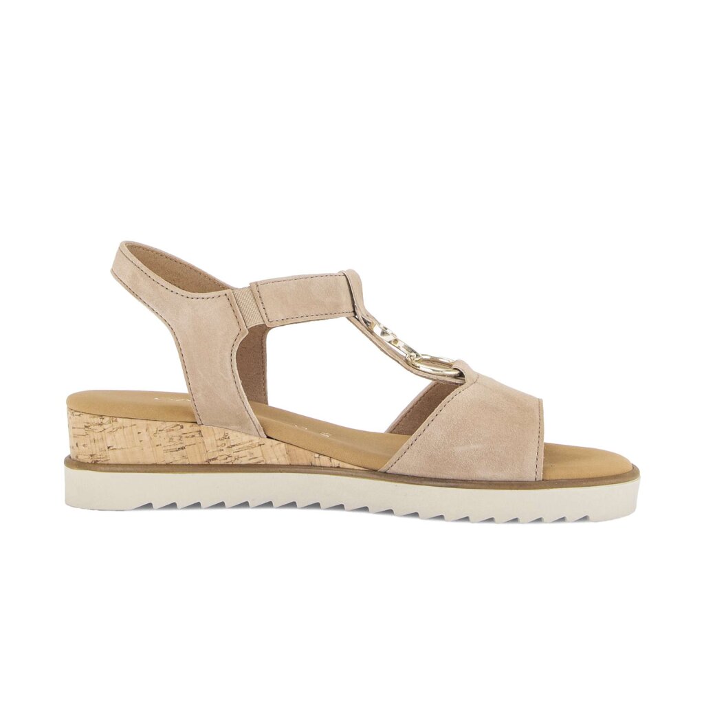 Sandal met riempjes beige