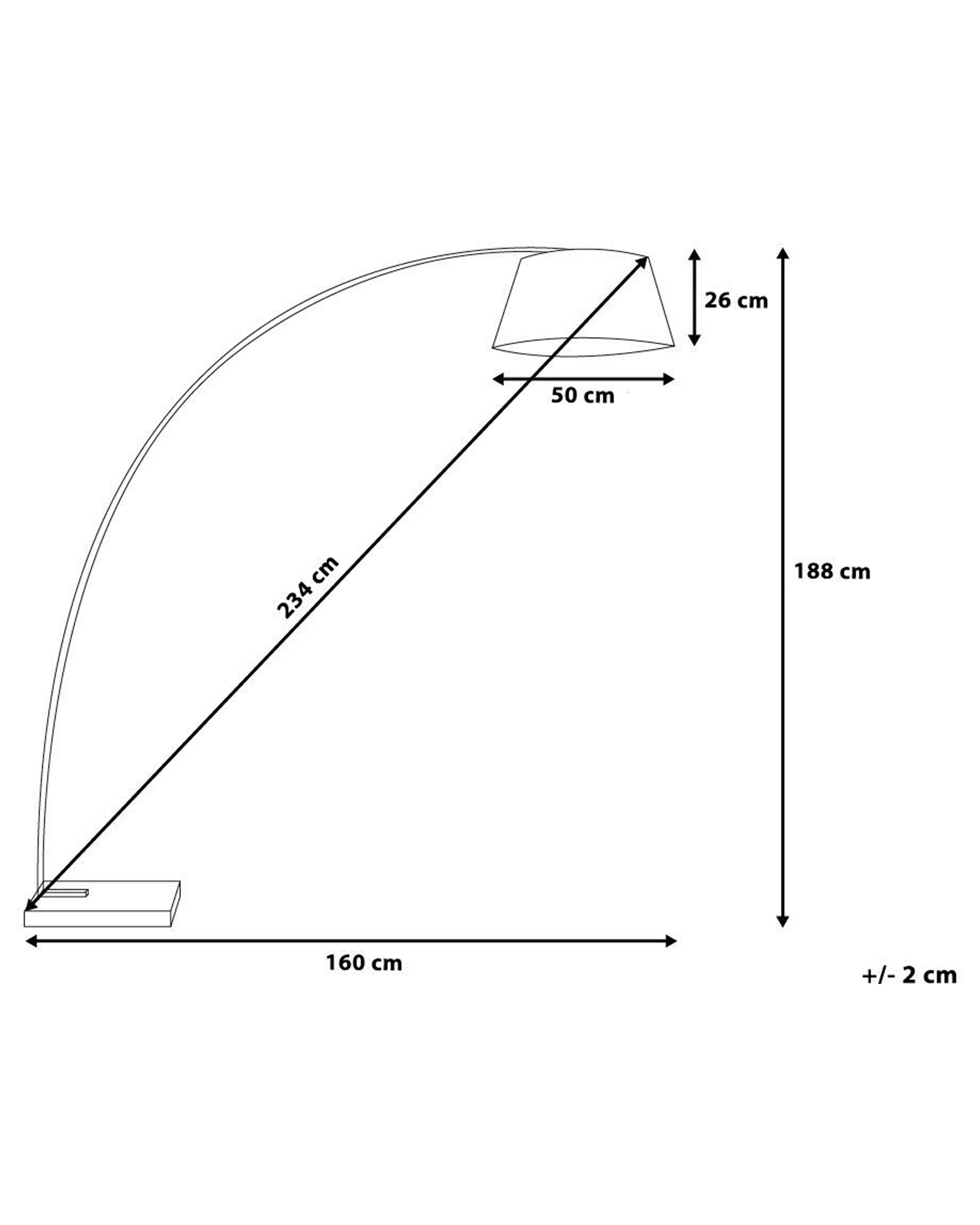 Staande lamp BENUE Metaal Zwart