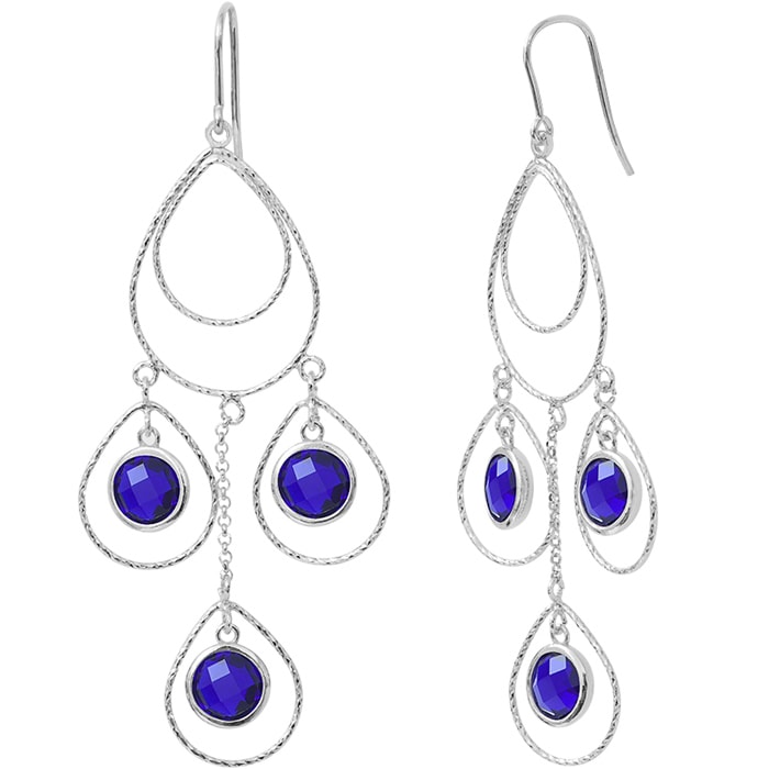 Boucles d'oreilles - Argent 925/000 & cristal