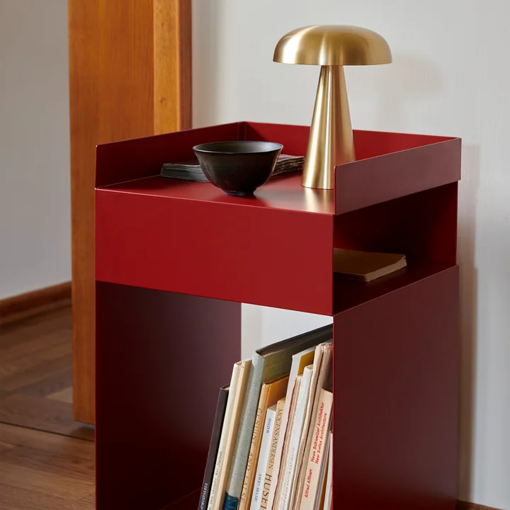 &Tradition - Rotate Beistelltisch SC73, 59 x 35 cm, Stahl, steingrau