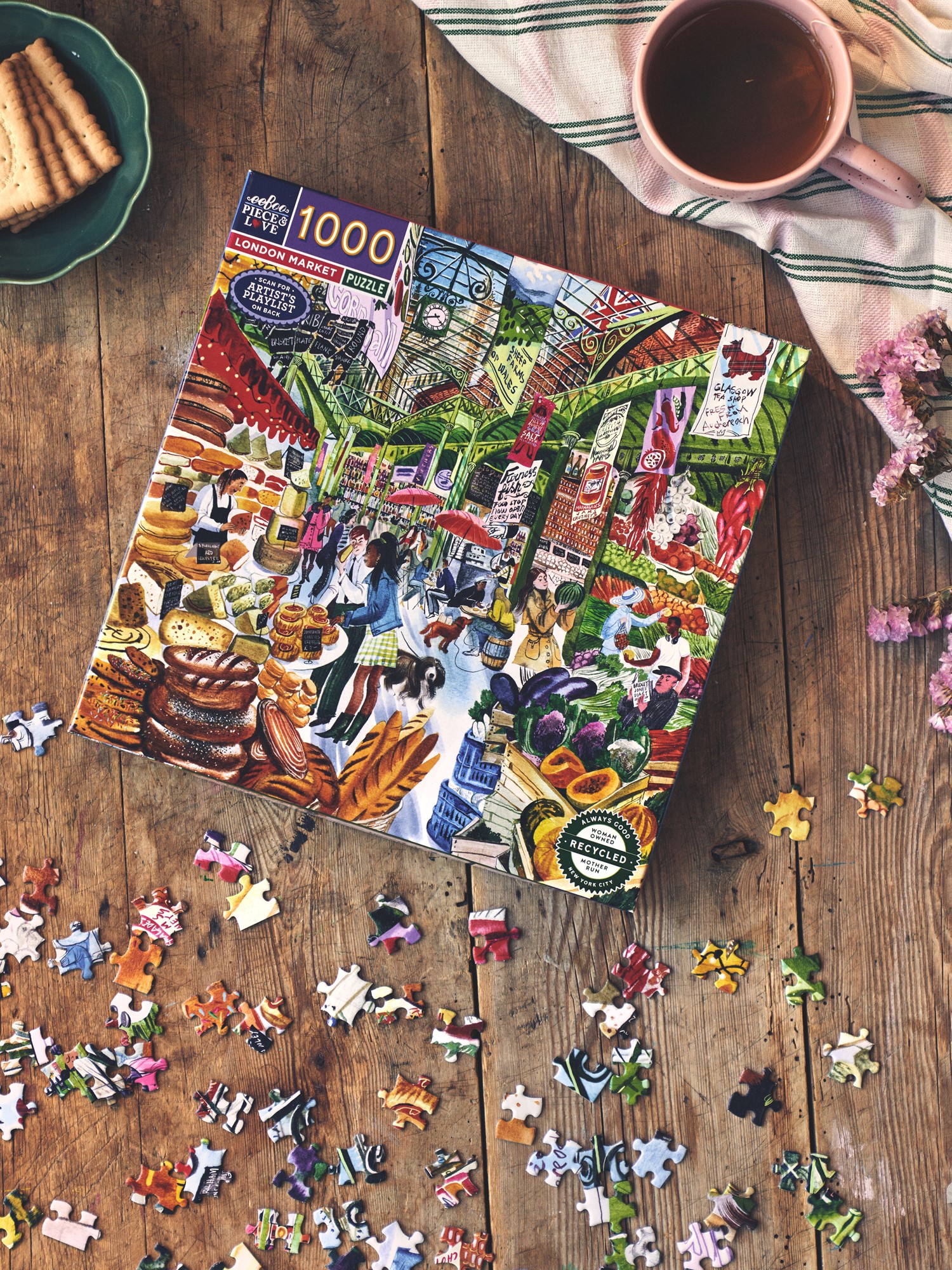 London Market-puslespil 1000 brikker | Papir. 58 x 58 cm. | Multi | Eeboo