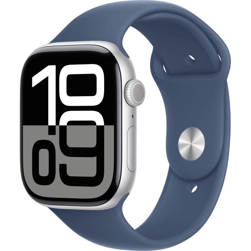Apple Watch Series 10 OLED 46 mm Numérique 416 x 496 pixels Écran tactile Argent Wifi GPS (satellite)