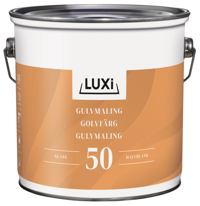 Gulvmaling alkyd pastelgrå 2,25 liter - Luxi
