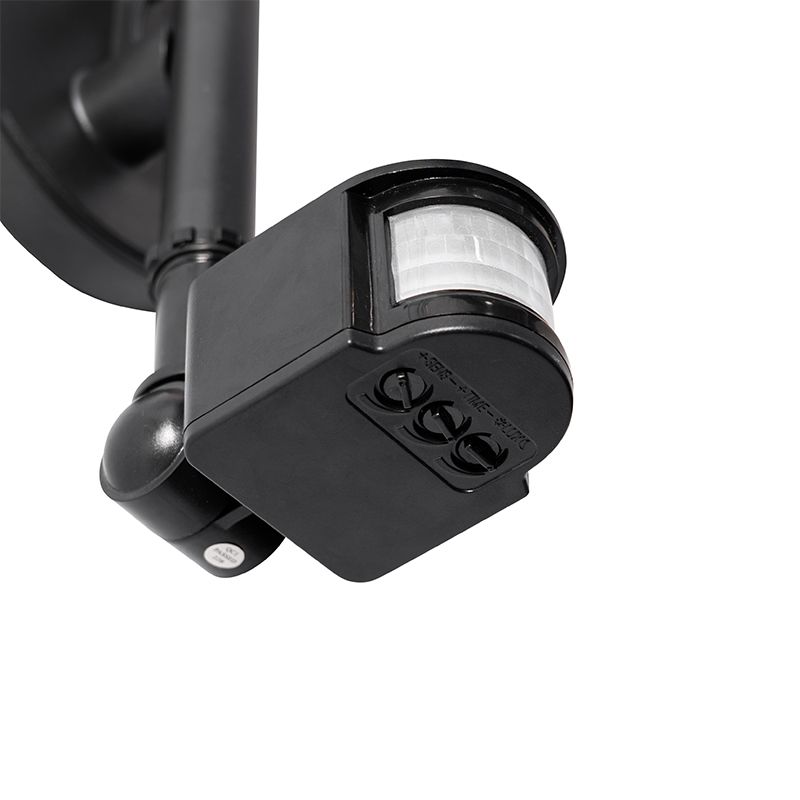 Buiten wandlamp zwart IP44 incl. bewegingsmelder - Daphne