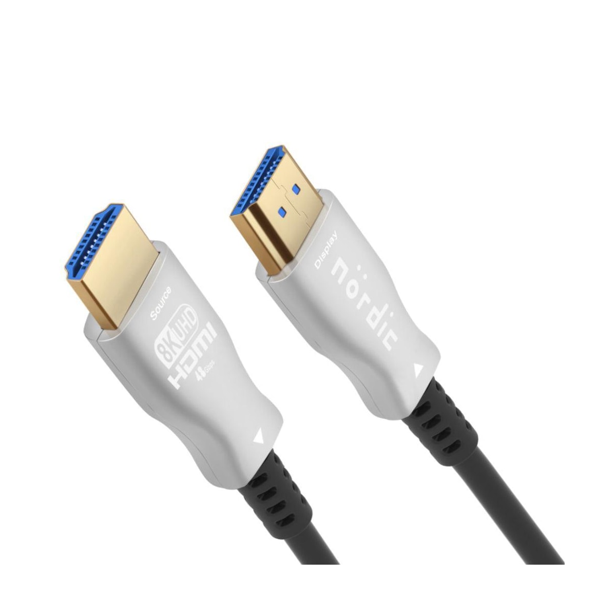 NÖRDIC 5m aktiv AOC optisk fiberkabel HDMI 2.1 8K 60Hz 4K 120Hz 48Gbps Dynamic HDR, eARC, VRR kompatibel med RTX 3080 3090
