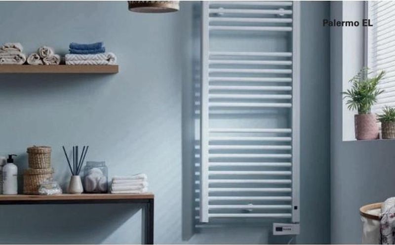 Plieger Palermo-EL III/Fischio Elektrische Designradiator Horizontaal 1111x500mm 500W Wit (RAL9016)