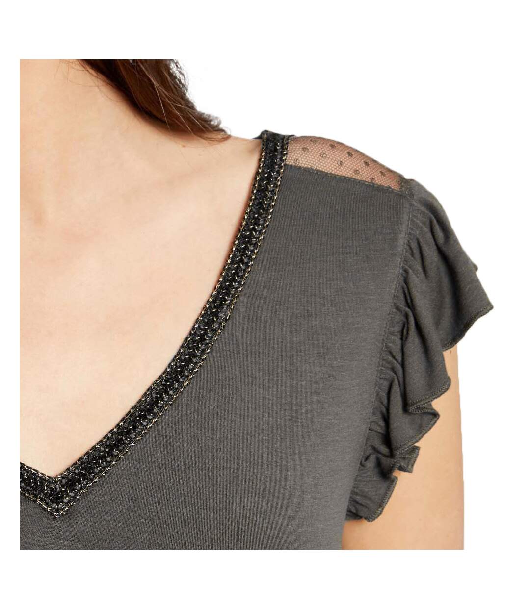 T-shirt Kaki Femme Morgan Duchan
