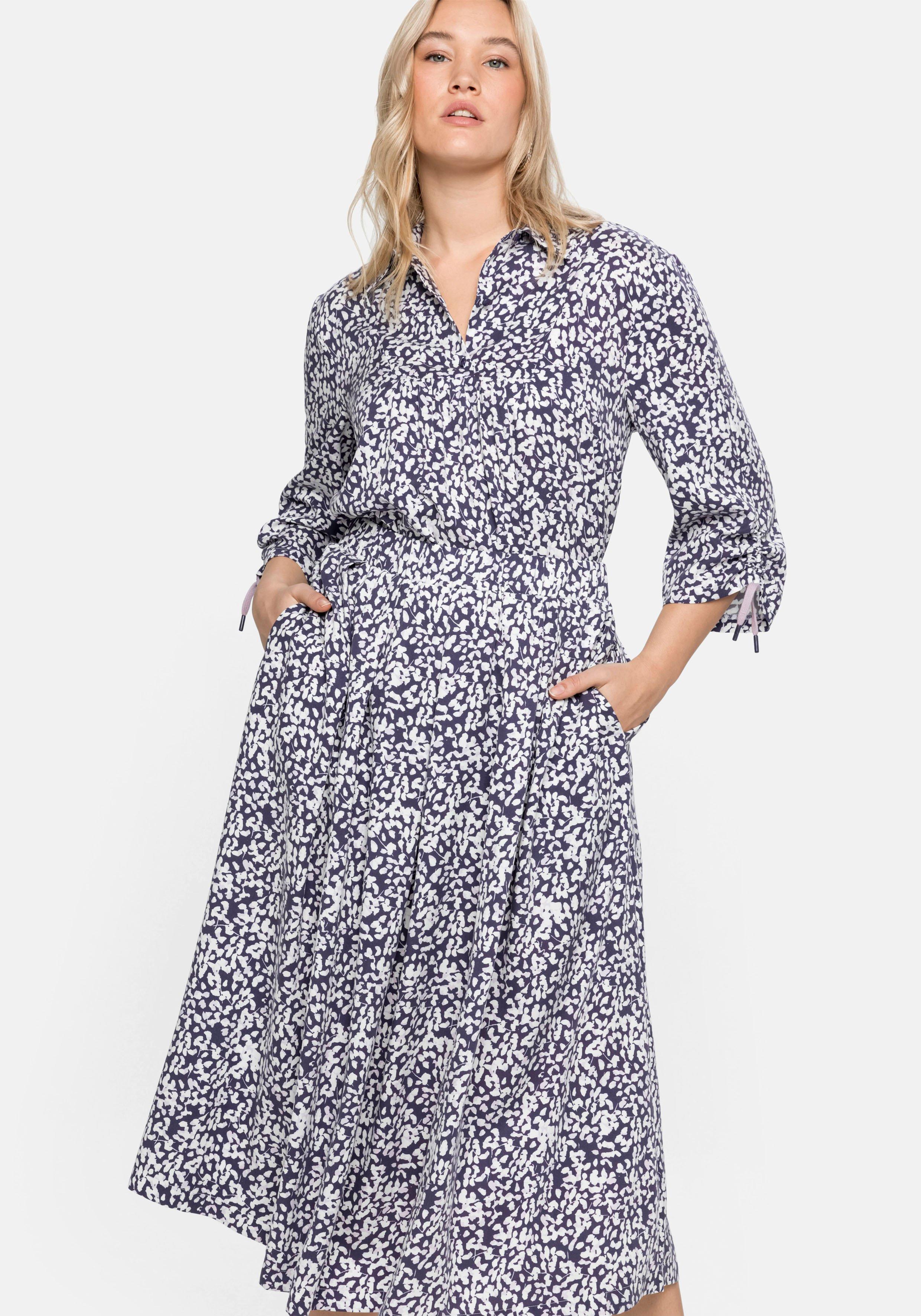 Longtunika mit Alloverprint und 3/4-Ärmeln