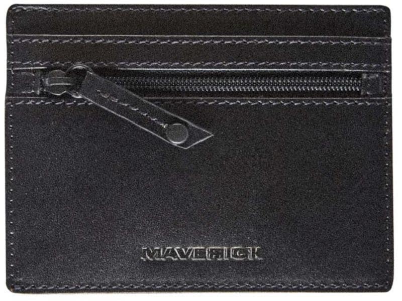 Maverick Portemonnaie All Black 11.5 x 8.7 cm, Schwarz Kreditkartenetui mit RFID Schutz