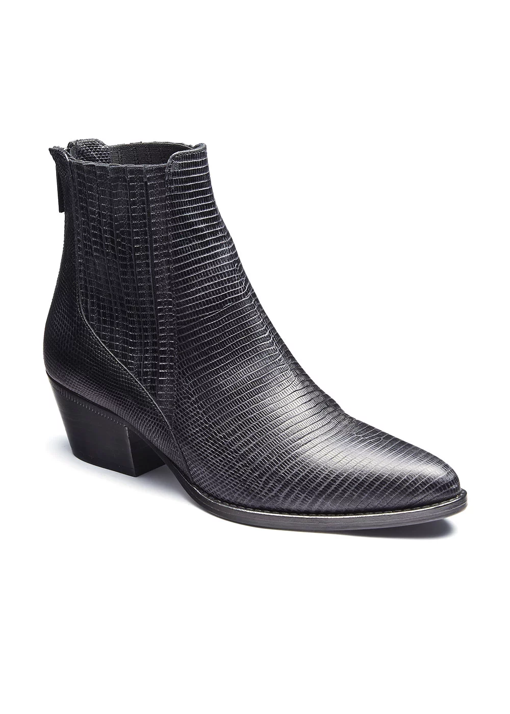 BOOTS ESRA LEZARD CUIR NOIR