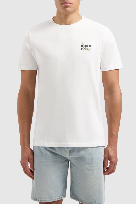 Pure Path witte heren t-shirt