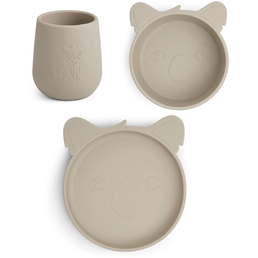 nuuroo Geschirrset Judi Koala 3er Set, Cobblestone