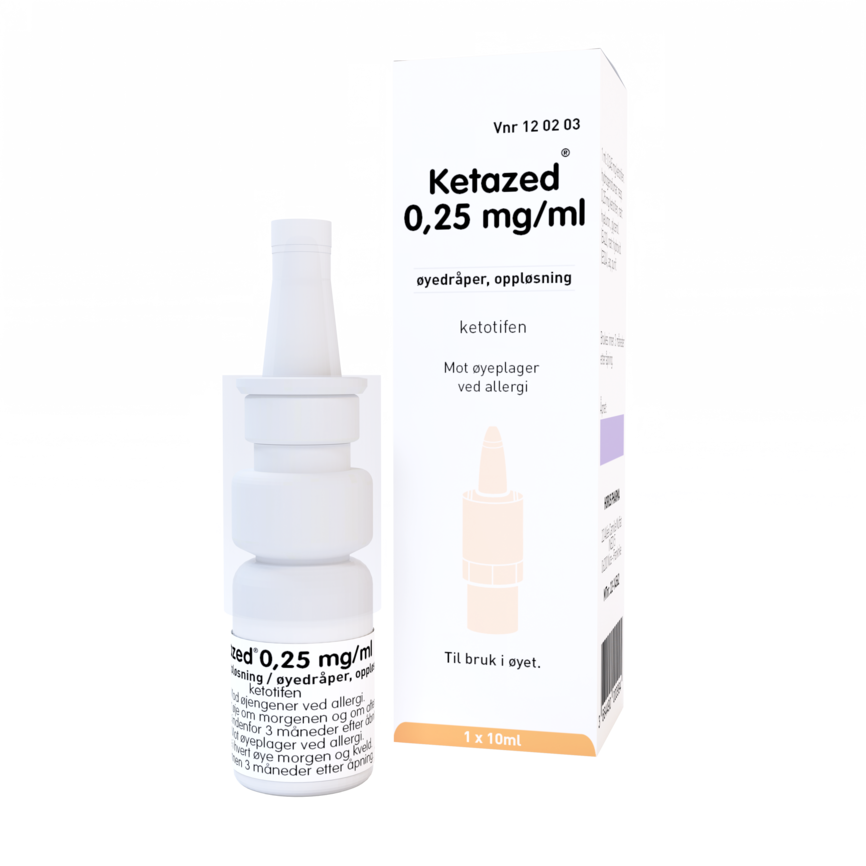 Ketazed øyedråper 0,25mg/ml