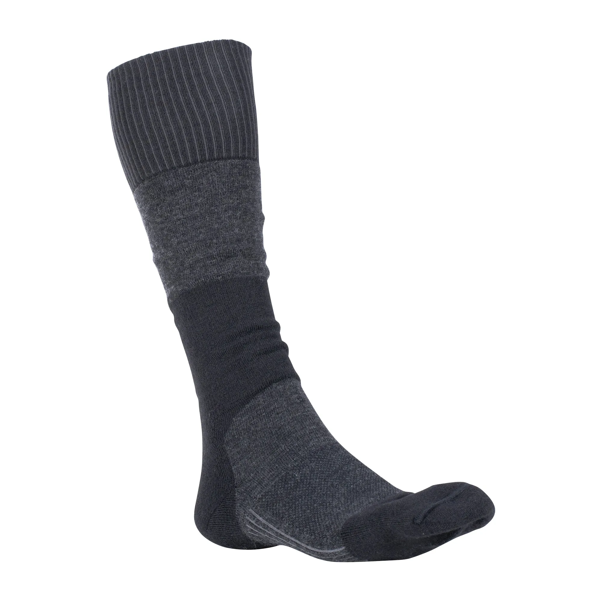 Woolpower -  Woolpower Socken Skilled Knee-High 400 dunkelgrau schwarz