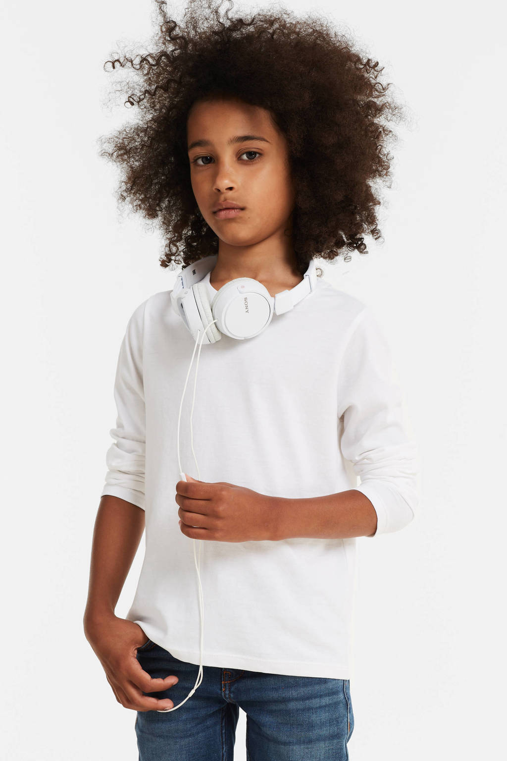 anytime longsleeve T-shirt wit