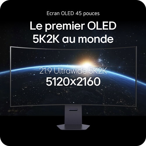 Ecran PC Lg Moniteur Gaming UltraGear OLED Dual Mode 45