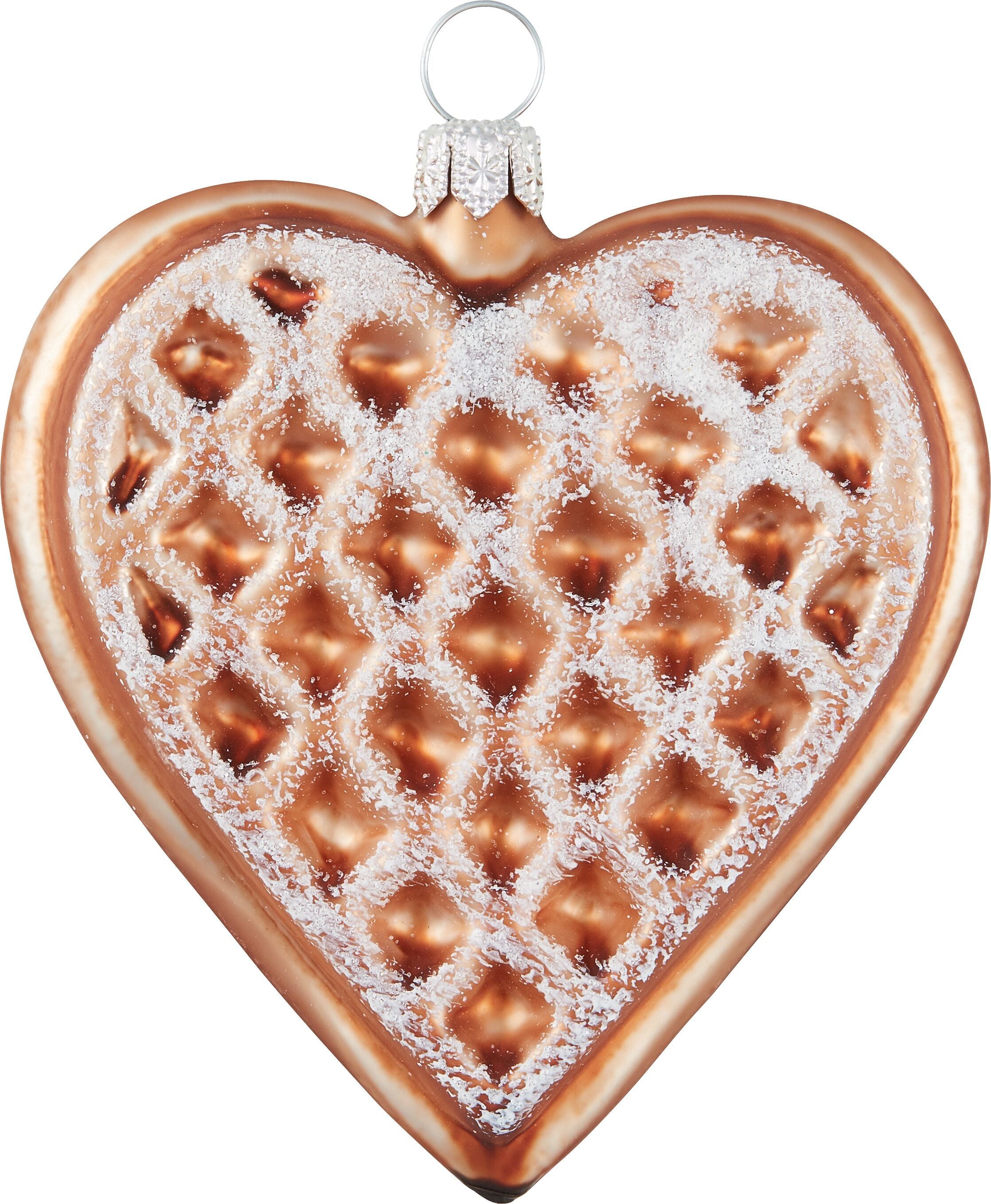 WAFFEL Glasfigur - Hellbraun / H: 6.0 cm