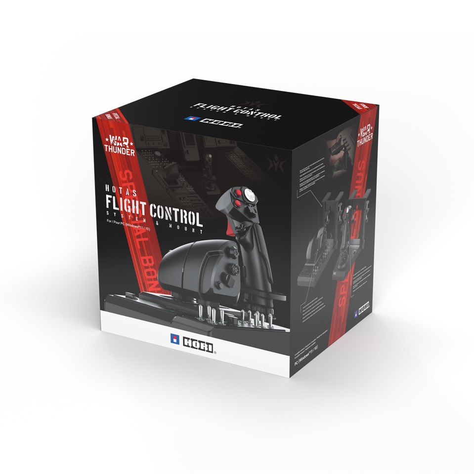 HORI - HORI HOTAS Flight Control System & Mount for PC (Windows 11/10) High-End Flight Stick & Throttle for PC Flight Sims