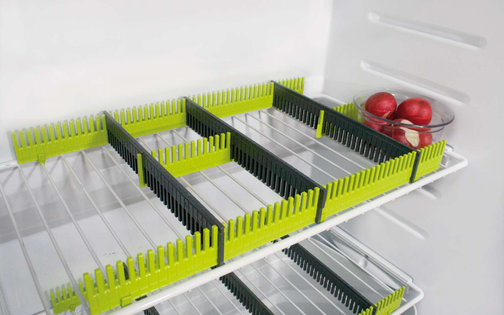 Purvario Kühlschrankleisten im 8er Set - Lime/Anthrazit
