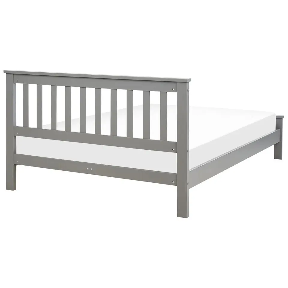 MAYENNE - Tweepersoonsbed - Grijs - 140 x 200 cm - Dennenhout