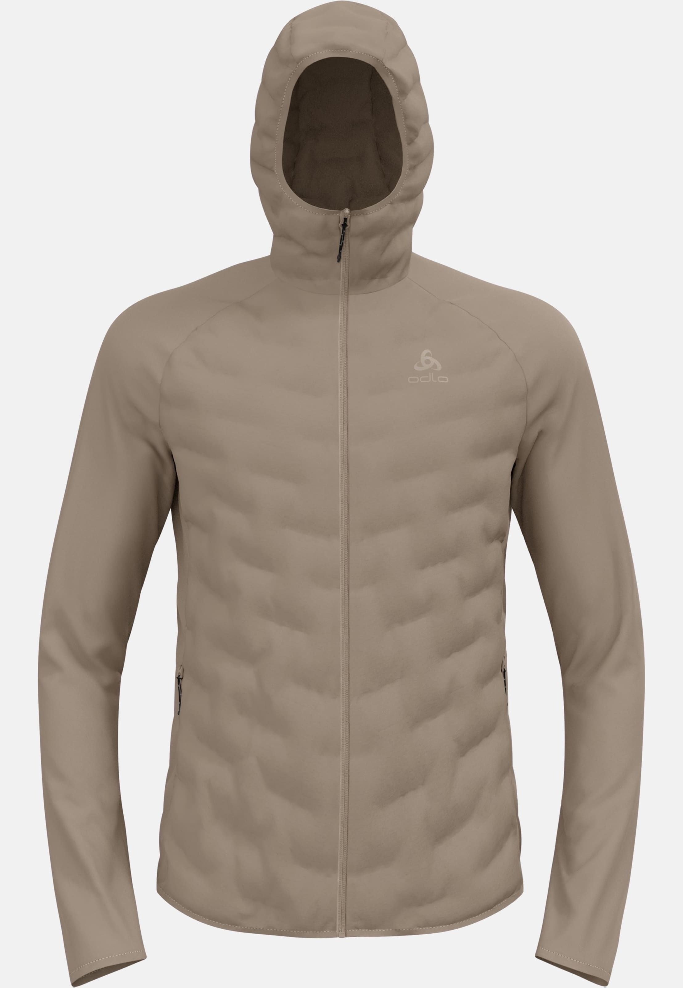 Zeroweight Insulator Hybrid Mid Layer mit Kapuze und Reissverschluss in cinder