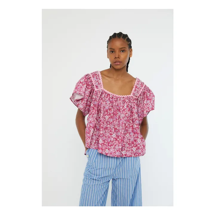 Sophie + Lucie Blouse Fleurie | Rose