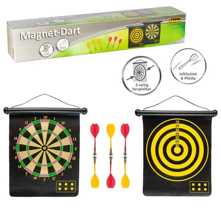 Idena Magnet-Dart mit 6 Pfeilen