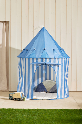 Kids Concept Stripete Leketelt, Blå