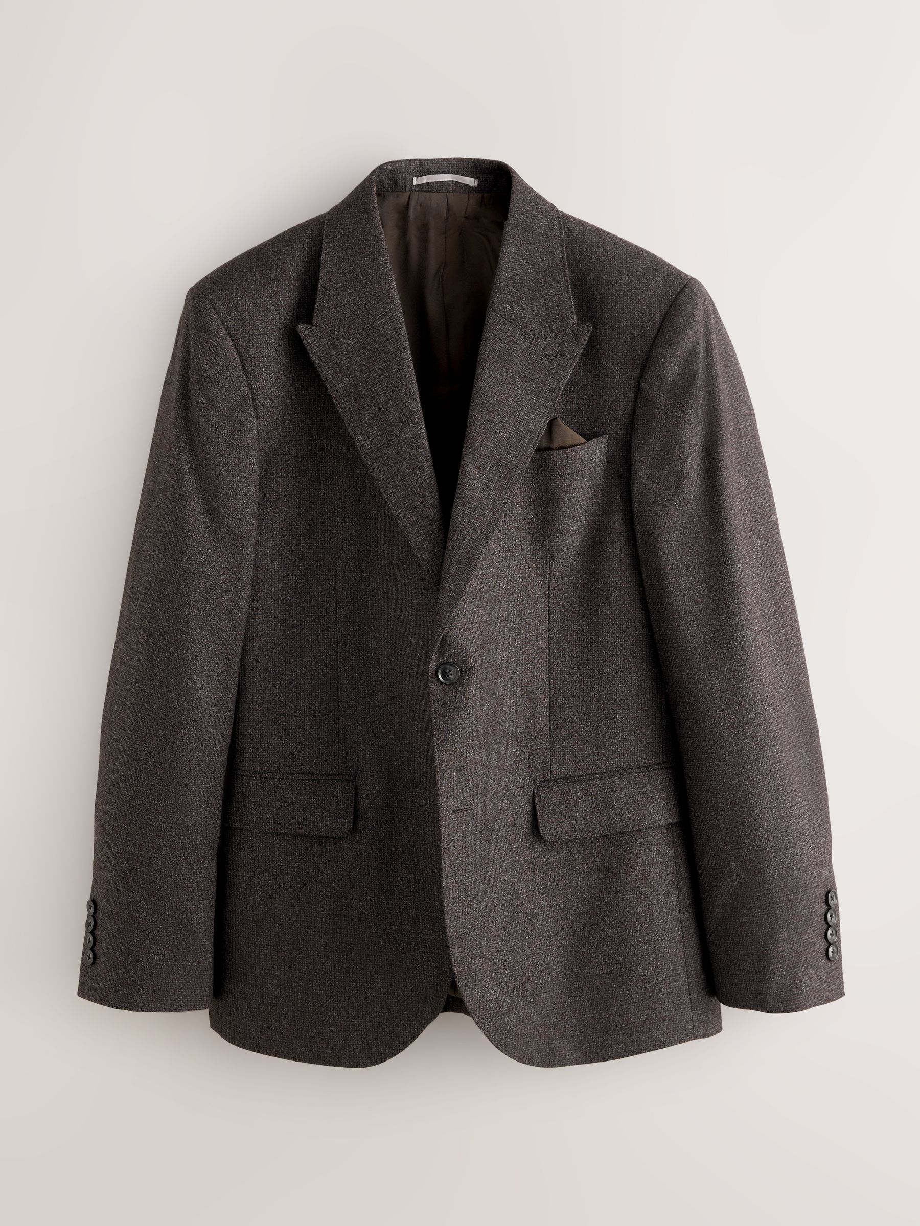 Bruin - Slim Fit Signature Cerruti Italian Wool Puppytooth Suit Jacket