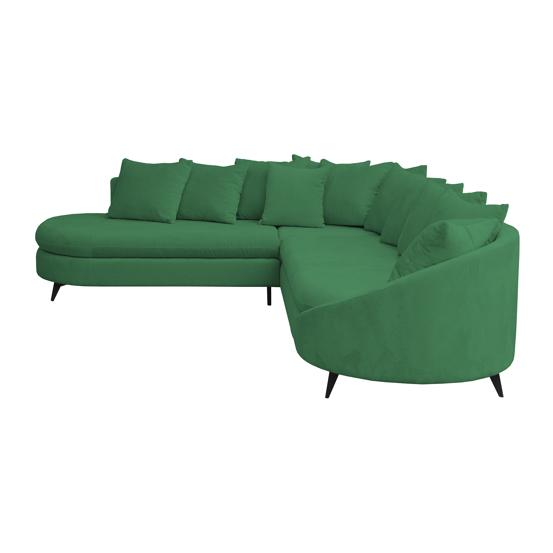 Ecksofa - rain forest - mit Liegefunktion und Staukasten - Ottomane links