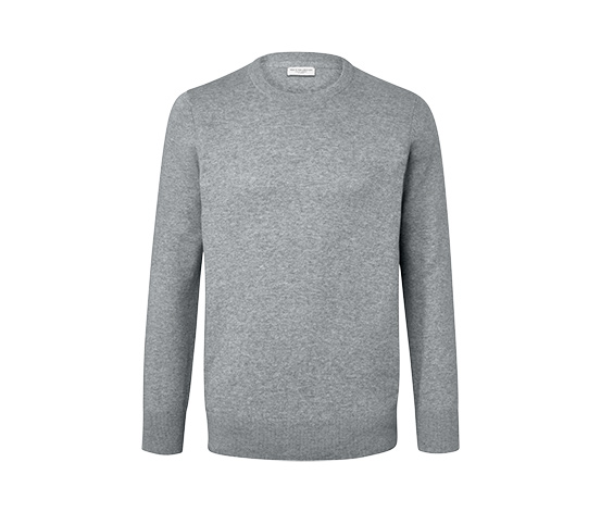 Pullover mit Rundhalsausschnitt, grau