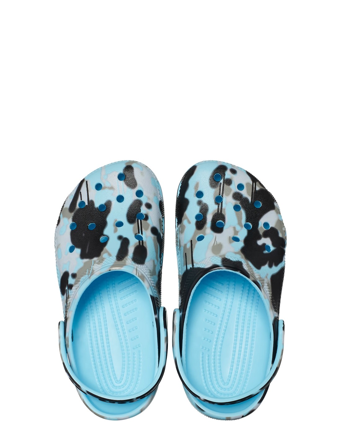 crocs sabots femme enfant classic spray camo clog camouflage beu noir
