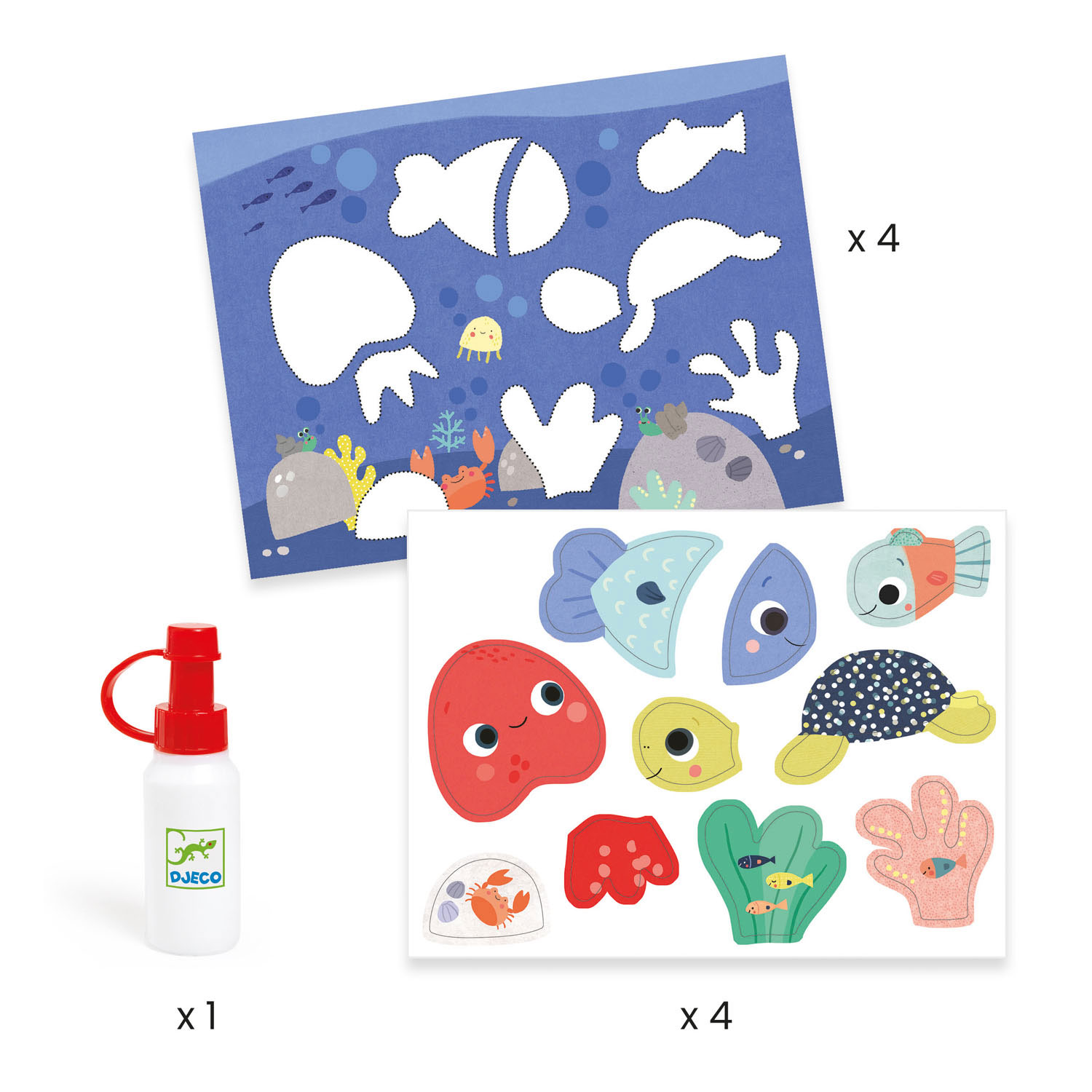 Djeco Collage Dieren Knutselset