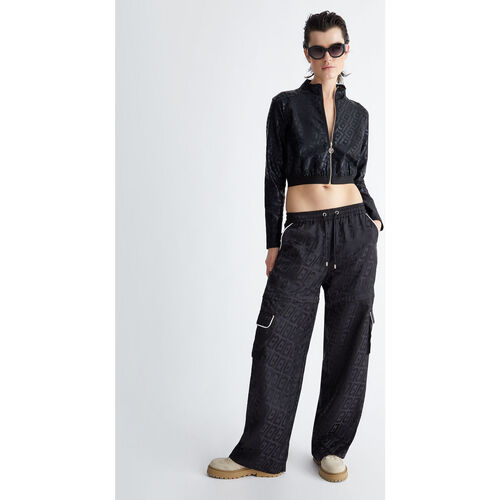 Liu Jo - Pantalón de raso jacquard Negro