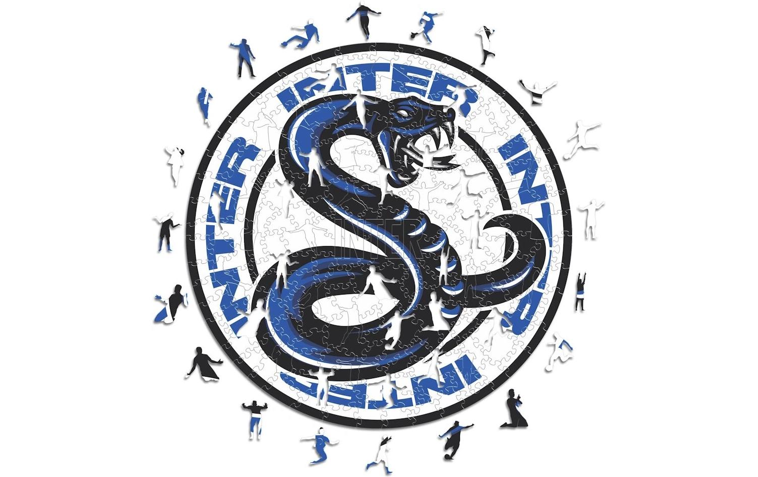 FC Inter Mailand – Logo mit SchlangeHolzpuzzle Grösse M
