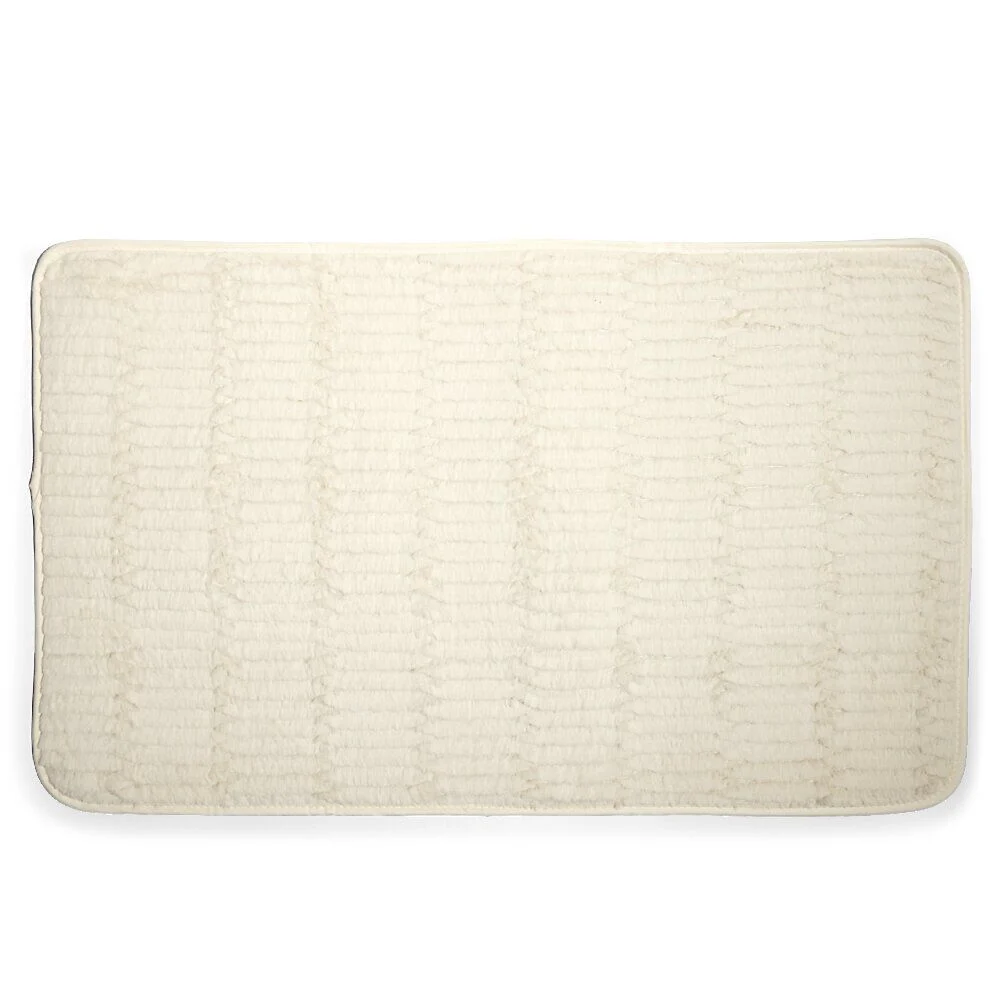 Tapis rectangulaire beige ou blanc 50x80cm