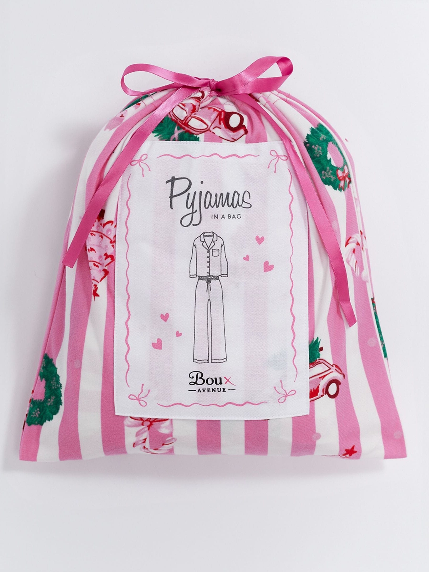 Roze/Witte Kerstprint - Boux Avenue Pyjamas In a Bag