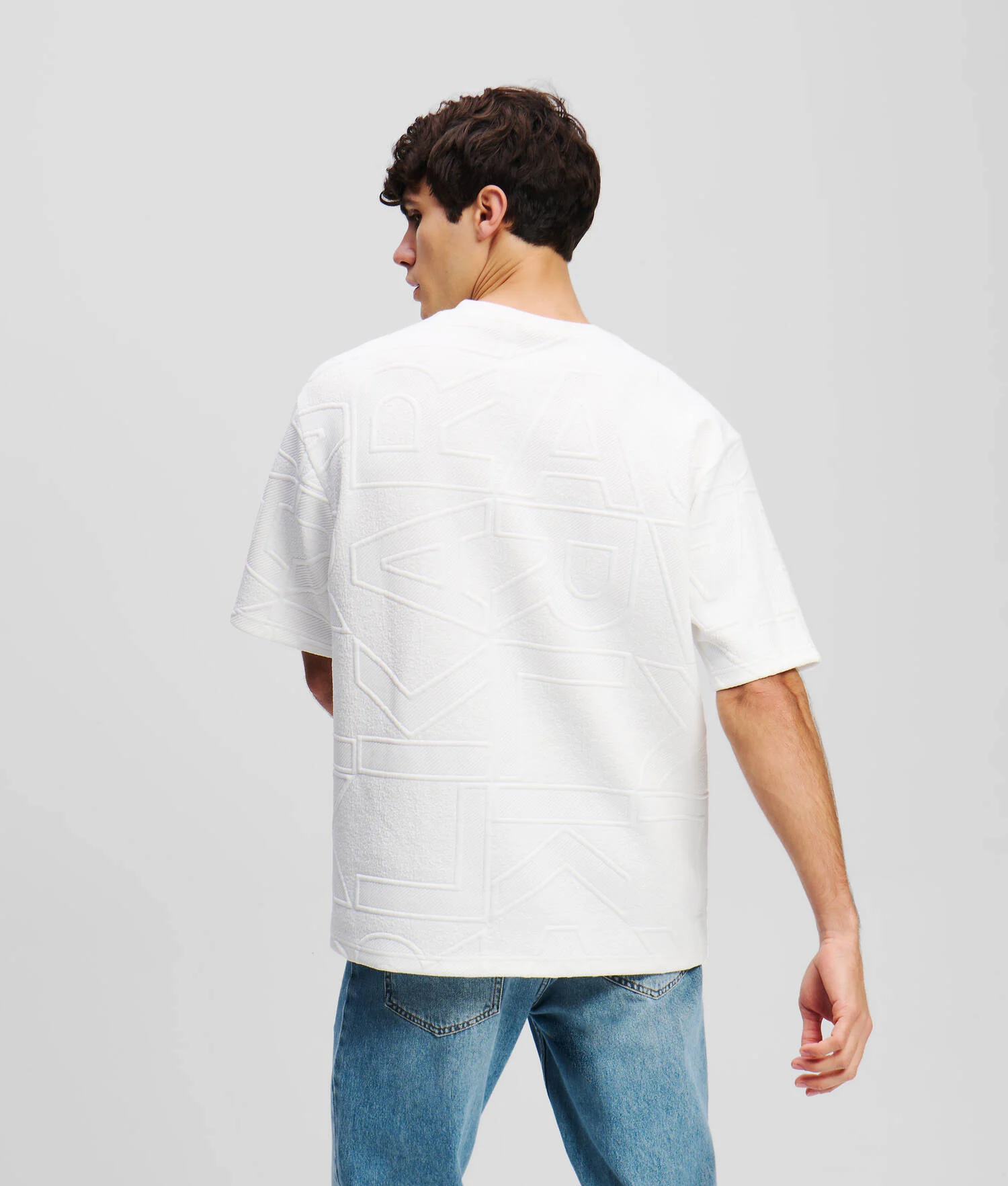 T-SHIRT AVEC LOGO KARL - Crème Cannoli