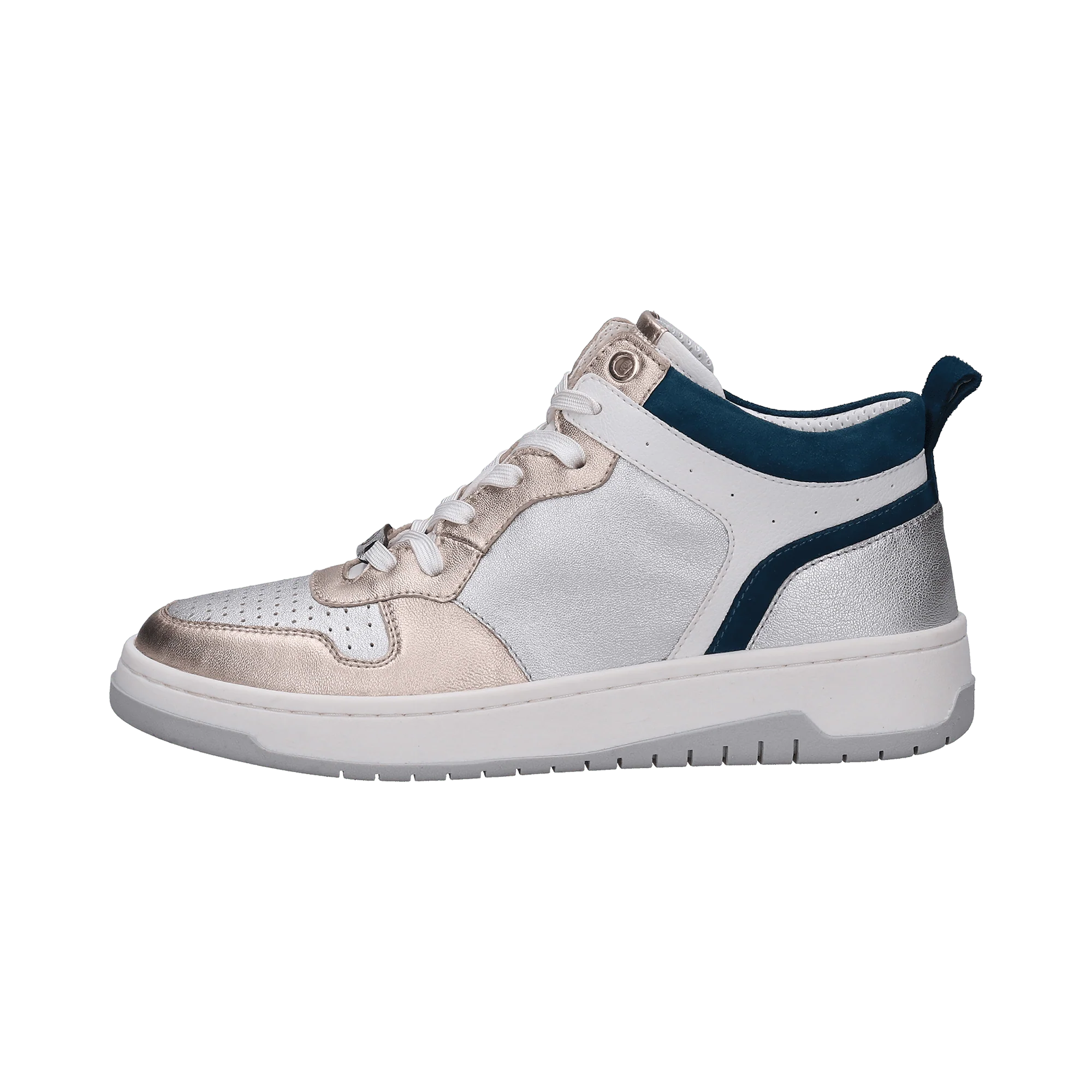 Leder Sneaker silber
