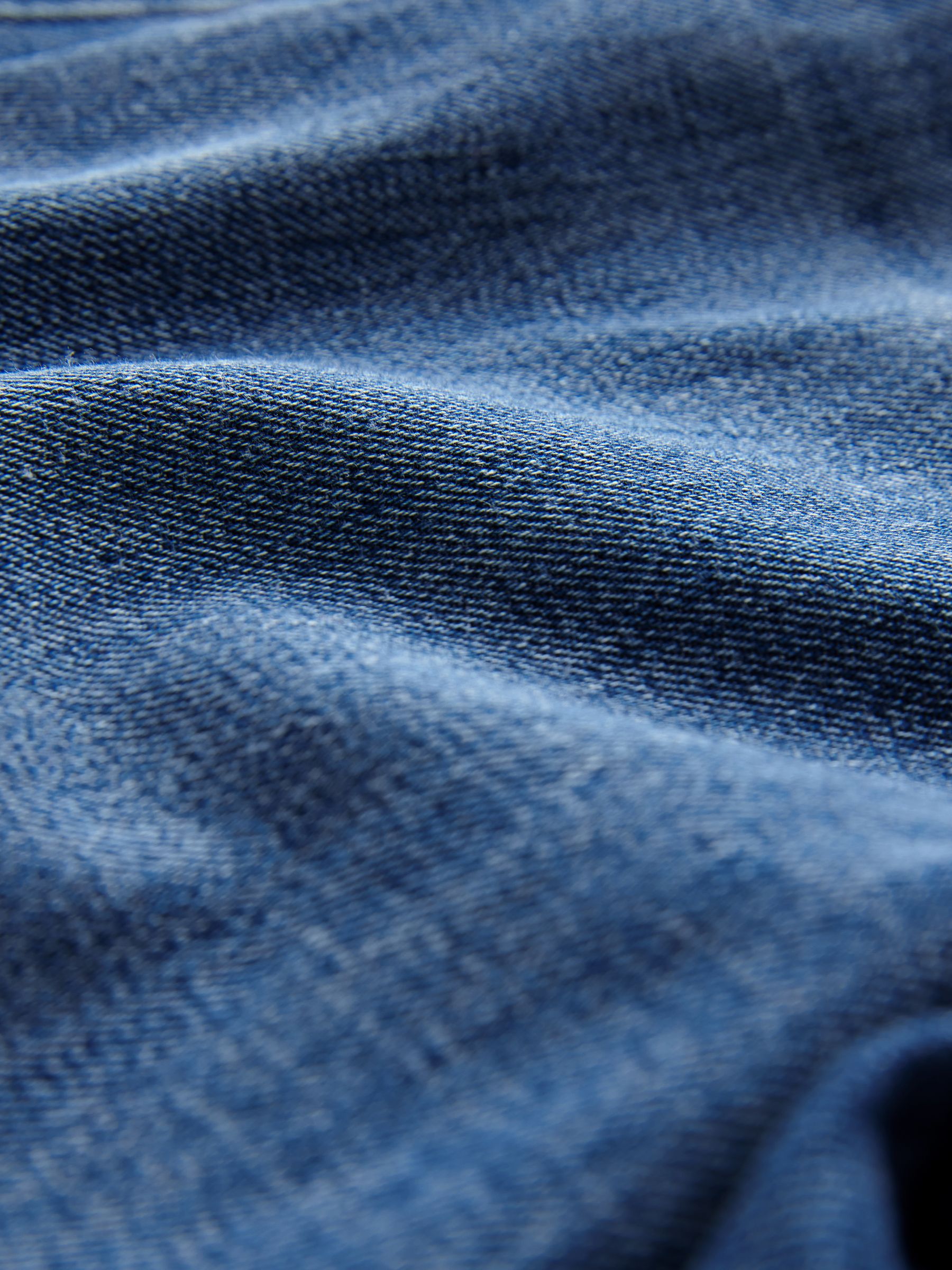 Donkerblauw - Hourglass Barrel Jeans met pijltjes op de knieën 100% Katoen