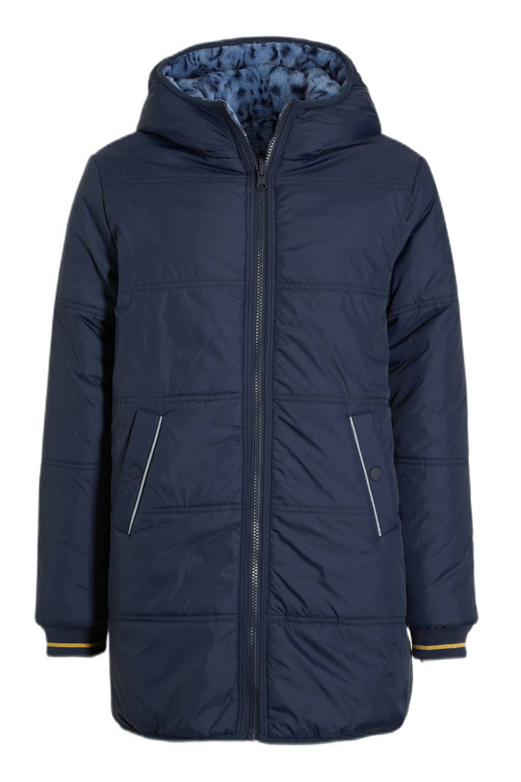 anytime reversible winterjas blauw