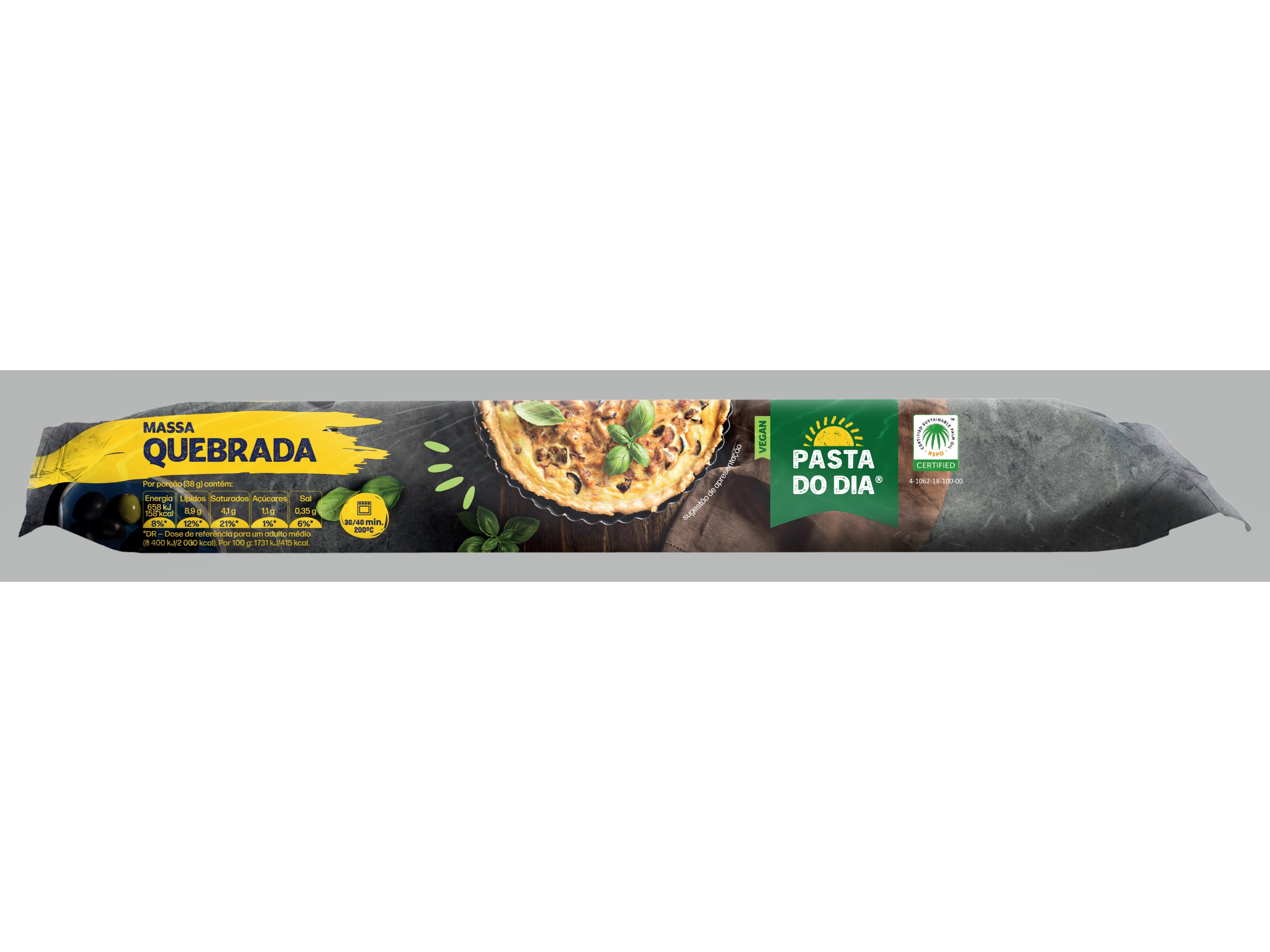 MASSA QUEBRADA PASTA DO DIA 230G