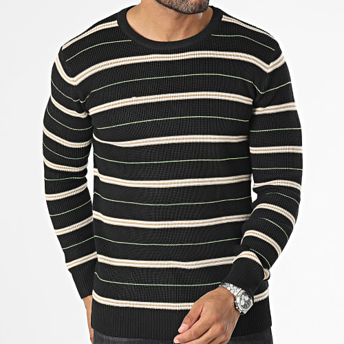Pull A Rayures Noir