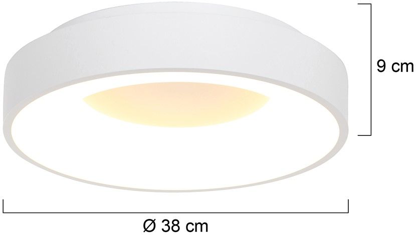 Plafondlamp 2562W Ringlede ⌀38  x H9 cm