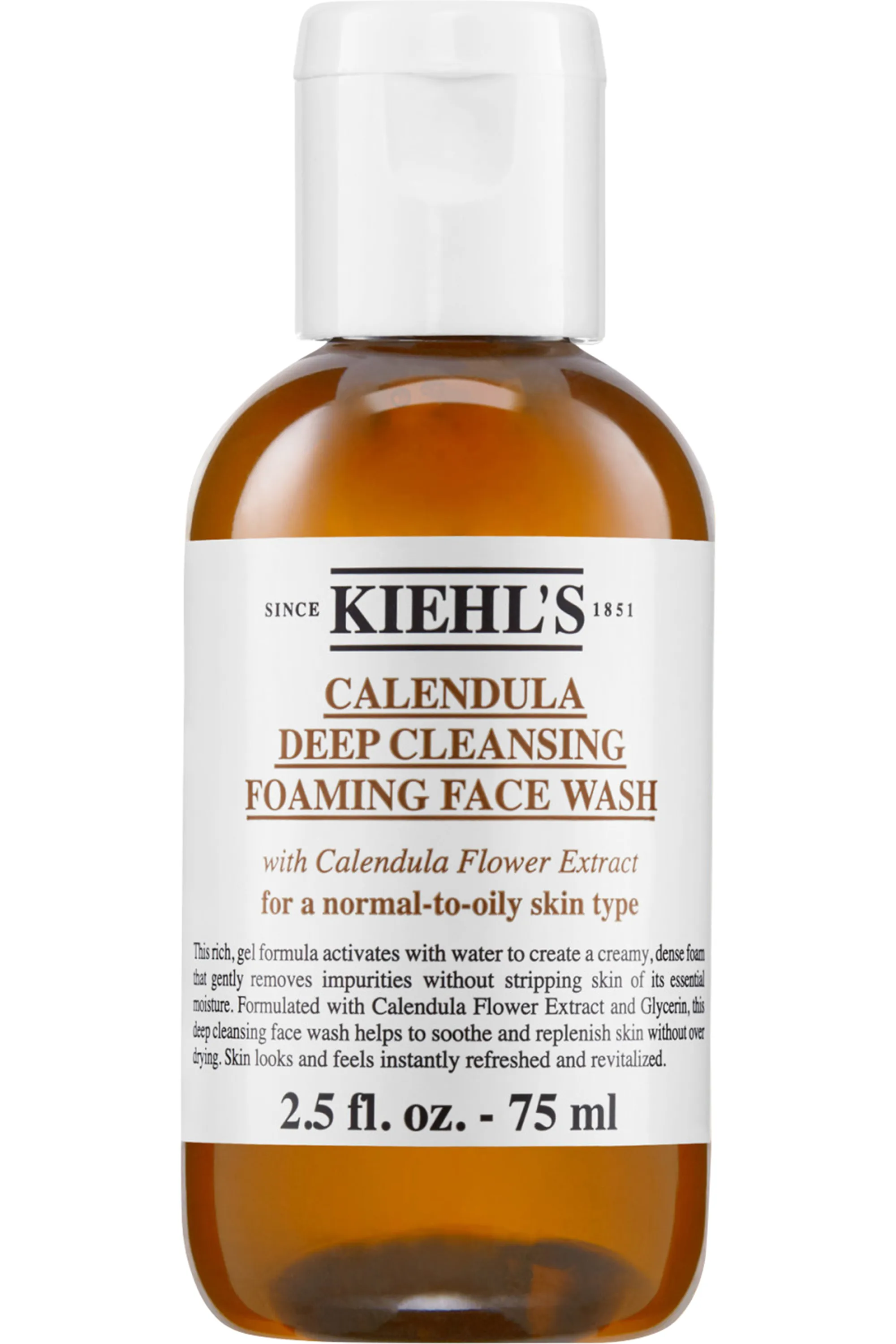 Kiehl's Gel nettoyant visage doux pour peaux normales à grasses Calendula