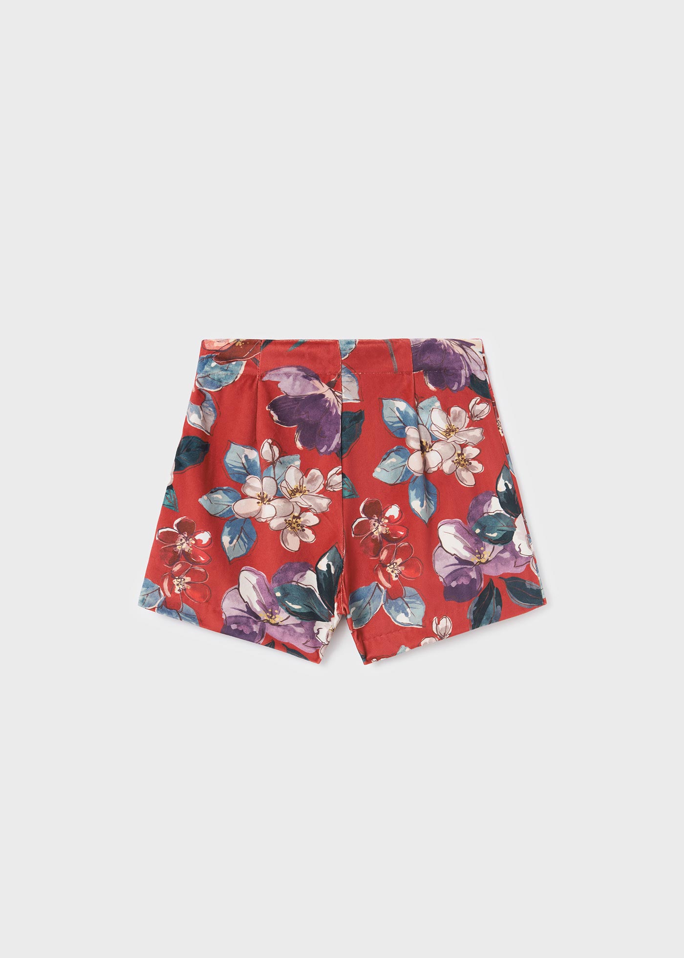 Calças culote de veludo estampado para meninas
