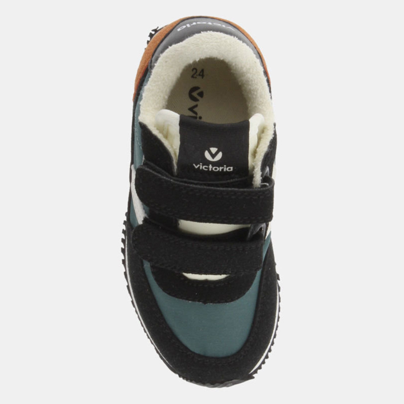Victoria Baskets à scratch bleu/noir/camel