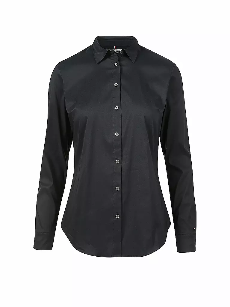 TOMMY HILFIGER Bluse Slim Fit blau
